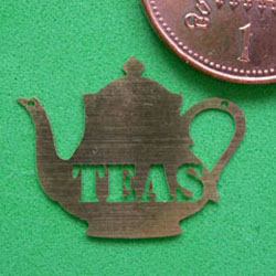 1/24th Scale Teas Sign (Teapot shaped)